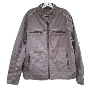 Celio Sportswear Jacket Men's Size L Grey Cotton Zipper Trucker/Work/Moto Style